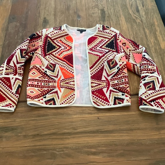 Topshop Jackets & Blazers - Tribal Print Top Shop Embroidered Blazer Jacket